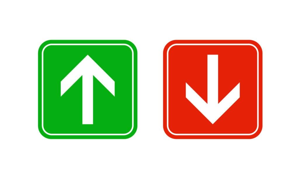 Review your marketing activity (up and down arrows)